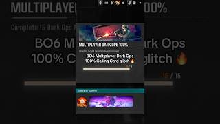 BO6 100 Dark Ops Challenges calling card glitch 🔥 blackops6 bo6 blackops cod callofduty [upl. by Dahaf]