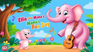 Ellie and Mamas Fun Day  Kiddo Rhymes  Jungle Beat  Elephants Story Cartoon [upl. by Nycila]