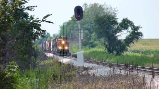 BNSF Detour train HNTWGAL  old Hart siding near Genoa IL 72710 CNIC Iowa Div [upl. by Garlan620]