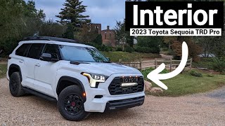 2023 Toyota Sequoia TRD Pro Interior  Detailed Walkthrough [upl. by Aisa]