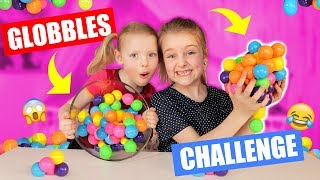 DE GLOBBLES CHALLENGE Heel Veel Lol Met Kleverige Balletjes ♥DeZoeteZusjes♥ [upl. by Eelasor379]