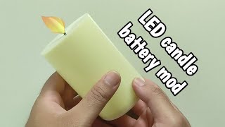 How to upgrade LED candle battery  using lithium ion 18650  2023 [upl. by Eerej]