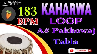 Kaharwa loop 183 BPM  A Pakhowaj Tabla Varsatile copyright free Tabla loop ourheadphonegroup9067 [upl. by Cavit]