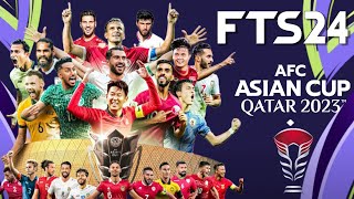 FTS 24 MOBILE™ MOD AFC ASIAN CUP QATAR EDITION OFFLINE 300 MB REAL FACES KITS 202324 BEST GRAPHICS [upl. by Ambrogino]