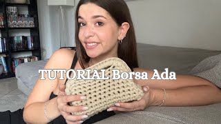 Tutorial Borsa Ada clutch bag uncinetto  Macrè Bag tutorial per principianti [upl. by Derwood]