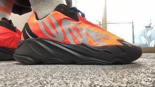 Adidas Yeezy Boost 700 MNVN Orange FV3258 HD On Feet [upl. by Tybalt]