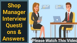 Shop Manager Interview Questions amp Answers  English Speaking Conversationjob [upl. by Ynttirb552]