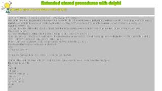 How to  Extended stored procedures with delphi [upl. by Zaneta]