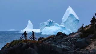 Huge iceberg towers over town [upl. by Atikihs]