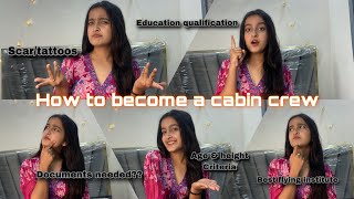 How To Become a Cabin Crew✈️ Eligibility CriteriaFOR FRESHERS cabincrew aviation [upl. by Willyt]