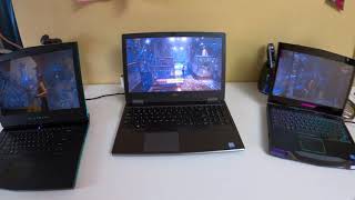 Gaming Dell Precision 7540 i7 vs Alienware 15r4 vs Alienware M14XR2 nvidia [upl. by Nicolina]