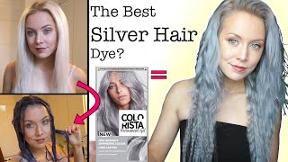 TESTING LOREAL COLORISTA SILVER GREY PERMANENT GEL HAIR DYE  BEST SILVER HAIR DYE  ELLIE KING [upl. by Guillemette]