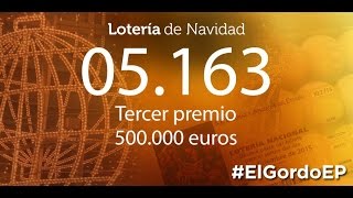 El número 05163 tercer premio del sorteo de Navidad [upl. by Azrim]