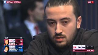 Huge Bluff Fail in Battle for €562000 and the EPT Dublin Crown  PokerStars [upl. by Cralg726]