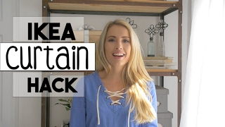 DIY DECOR IKEA Curtain HACK  DIY Curtain  No Sew Hem [upl. by Omari]