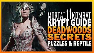 Mortal Kombat 11 Krypt Guide Part 4  Deadwood Secrets Puzzles amp Reptile [upl. by Schick]