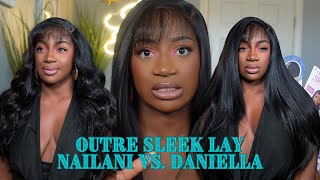 Outre HD Lace Front Wig Review Nailani vs Daniella  SleekLay Glueless Deep C Lace Part [upl. by Ynnaj]