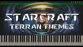 Starcraft Terran Themes  Piano TutorialSynthesia [upl. by Waldos]