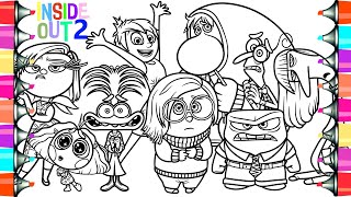 Inside Out 2 Coloring Pages  Envy Anxiety Joy Anger Disgust Sadness Fear Ennui Embarrassment [upl. by Mario342]