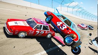 NASCAR LEGENDS PINBALL MODE INSANE CRASHES  Wreckfest Nascar Racing [upl. by Tiphane]