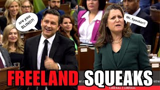 Pierre Poilievre Makes Freeland LOSE IT In Parliament [upl. by Renell]