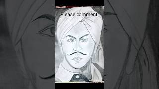 Bhagat Singh Drawing ❤️ part 2 bhagatsingh india [upl. by Leugimesoj]