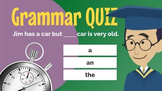 Test Your English Articles  A  AN  THE  QUIZ [upl. by Murdock456]