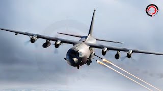 AC130J Ghostrider in Action and Firing All Its Cannons Tactics and Air Superiority [upl. by Nomael627]