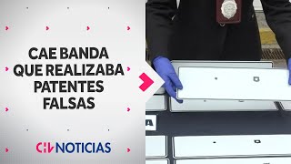 CAE BANDA DE FALSIFICADORES de patentes en San Miguel Usaban molde importado  CHV Noticias [upl. by Anaehr]