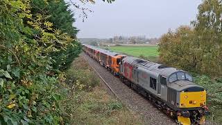 37601  196114  37510 at Lower Moor near Pershore 4 November 2024 [upl. by Ivad]