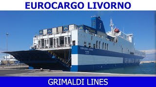 Departure of ferry EUROCARGO LIVORNO in Bari Grimaldi Lines  HD [upl. by Asyl372]