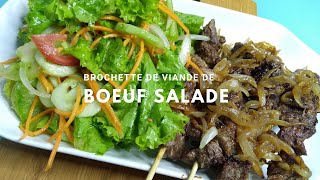 brochette de viande de boeuf et salade [upl. by Whiffen592]