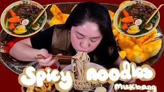 Spicy Beef Noodle Mukbang [upl. by Engedi]