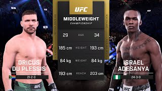 UFC5 I Dricus Du Plessis Vs Israel Adesanya Fight ufc conormcgregor martialarts johnjones ps5 [upl. by Demah412]