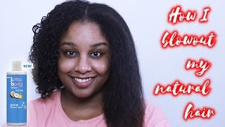 HOW I BLOWOUT MY NATURAL HAIR  LOTTABODY BLOWOUT LOTION  UKAFROLISTA [upl. by Patricio]