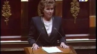 Assemblée nationale discours politique dEdith Cresson [upl. by Htebirol]