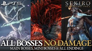 Sekiro  All Bosses MiniBosses amp All Endings No Damage [upl. by Pirbhai]