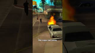 IF YOU APPROACH COPS WITH A BURNING CAR IN GTA GAMES [upl. by Nnasor]