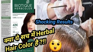 Biotique Herbal Hair Color 4n Brown Review amp Demo  Beauty Hut [upl. by Ellerud]