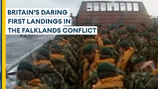 How British troops first landed to retake the Falklands [upl. by Isabella336]