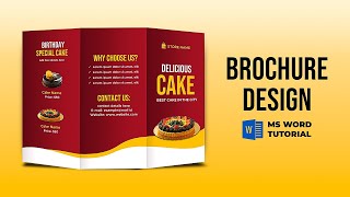 Creative Brochure Design in MS Word  Microsoft Word Brochure Design Tutorial [upl. by Yelbmik]