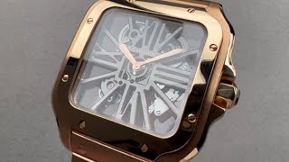 Cartier Santos de Cartier SKELETON WHSA0016 Cartier Watch Review [upl. by Wentworth]