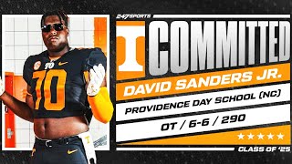 WATCH 5star OT David Sanders Jr commits to Tennessee LIVE on 247Sports  No 3 Overall Player [upl. by Mariand787]