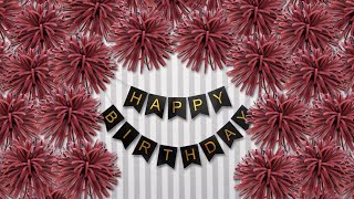 Birthday Decoration Ideas at Home  DIY Easy Home Party Decoration [upl. by Kone]