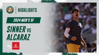 Sinner vs Alcaraz Semifinal Highlights  RolandGarros 2024 [upl. by Imelida939]