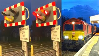 Class 66 quotDr Synquot Railtour at Appledore Level Crossing Kent [upl. by Stanfill81]