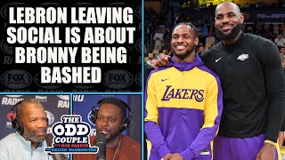 Rob Parker  LeBron Leaving Social Media is About Bronny Being Bashed [upl. by Leschen]