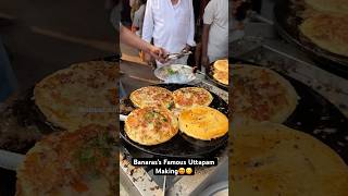 Banaras’s Famous Uttapam Making😍😋 Indian Street Food [upl. by Olwena]