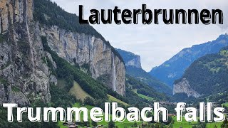 Switzerland Trummelbach Falls in Lauterbrunnen [upl. by Ahsinwad]