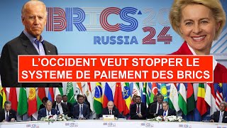 🚨 URGENT  LES USA ET LUE VEULENT METTRE FIN AU SYSTEME DE PAIEMENT DES BRICS Concurrent de SWIFT [upl. by Aisitel]